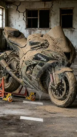 abandoned motorbike