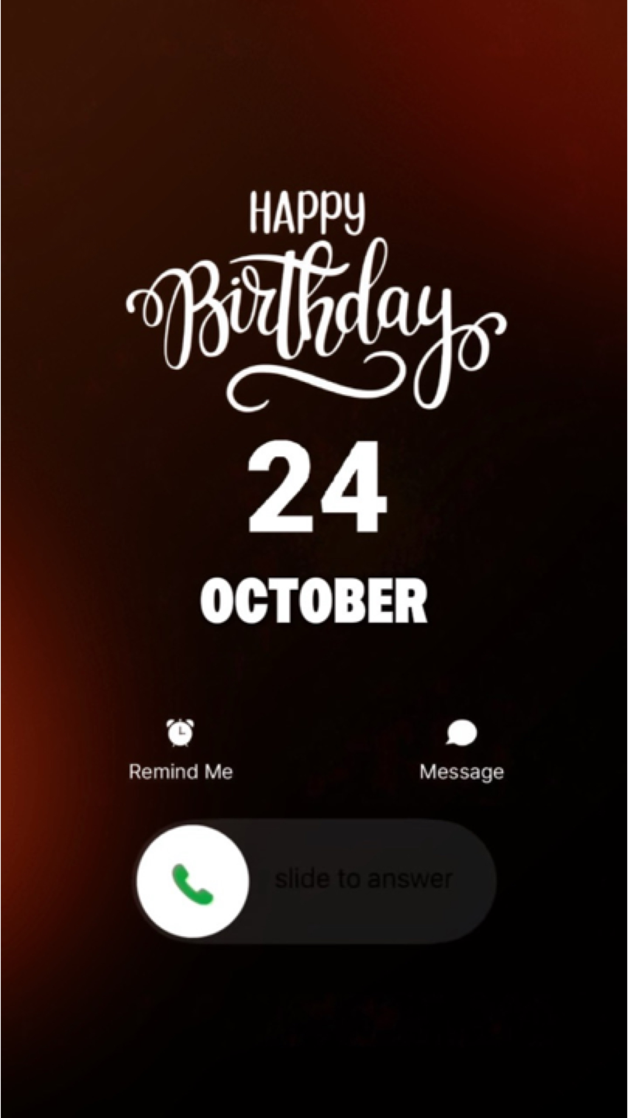 ANNIVERSAIRE LE 24 OCTOBRE