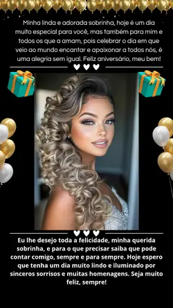 parabéns sobrinha 