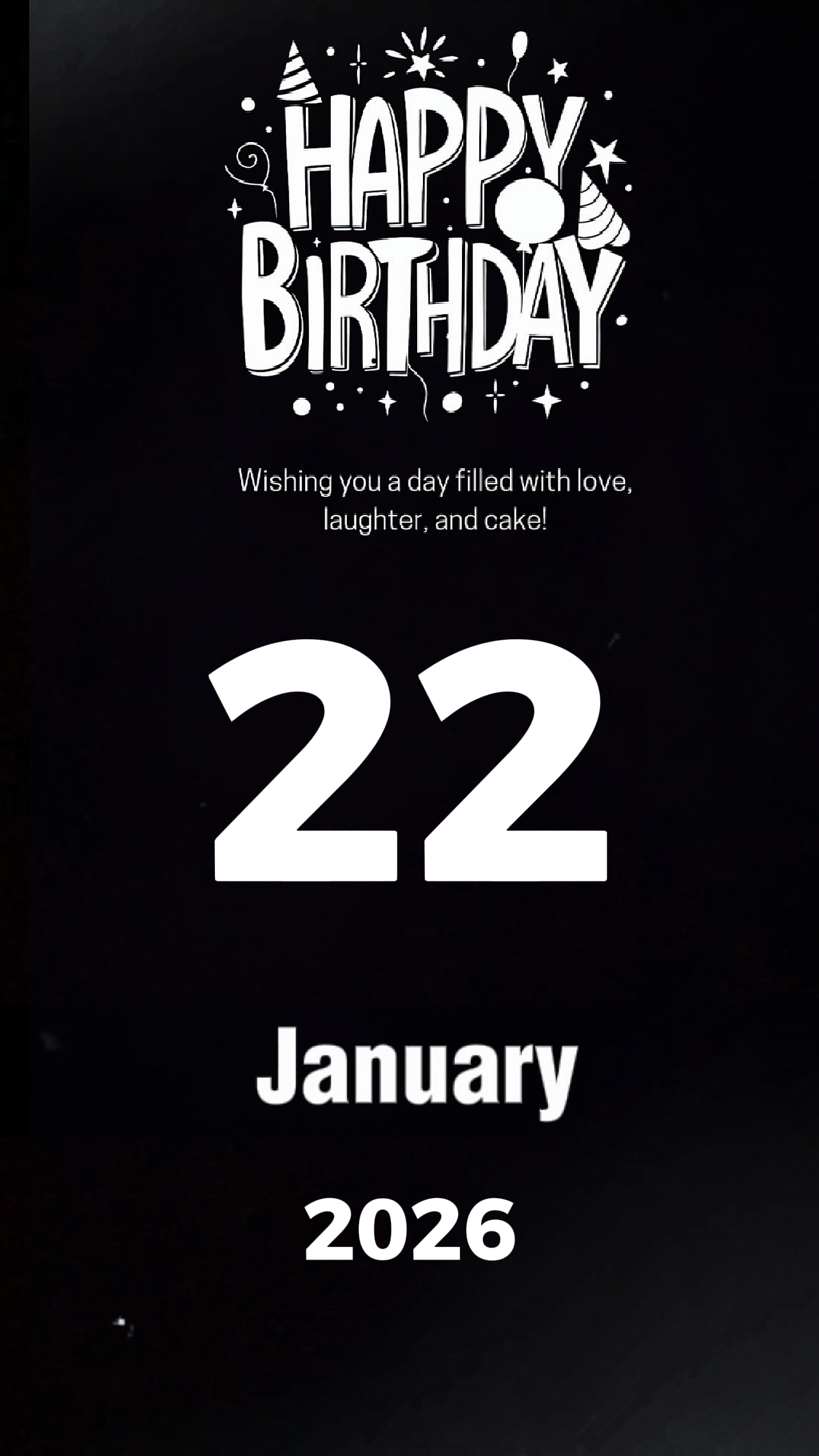 Feliz cumpleaños 22 de enero de 2026
