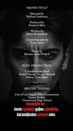 Film Bitti Şablonu..