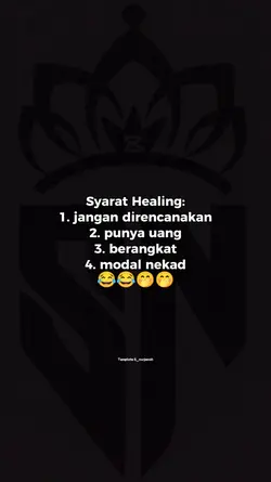 Syarat Healing 