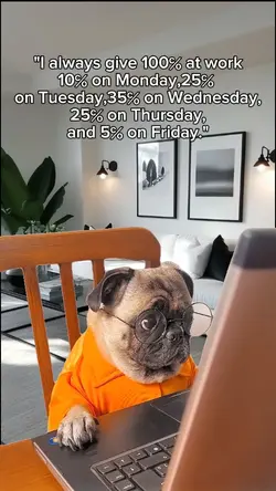 give 100℅ at work me