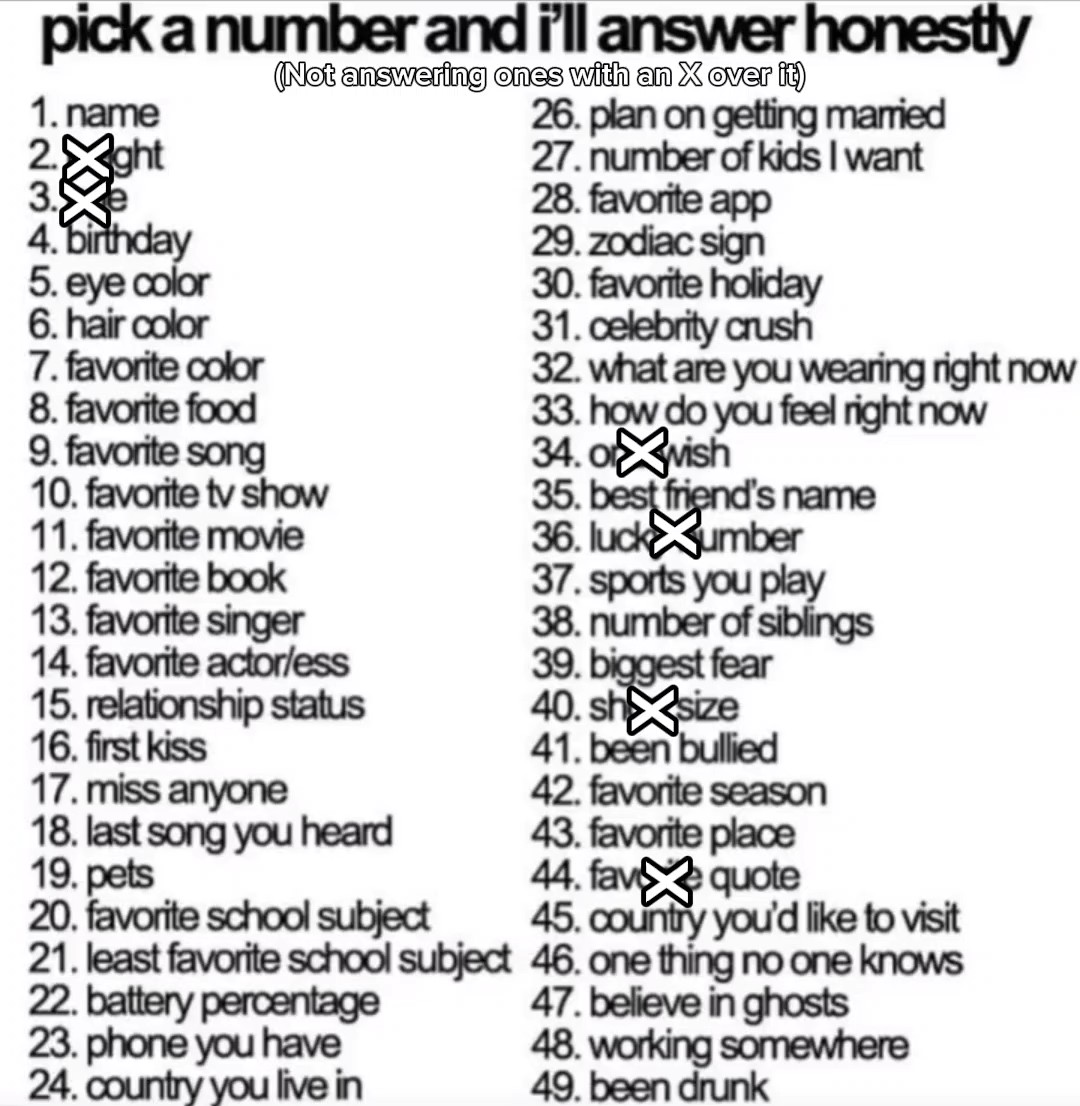 Not answering 2, 3,