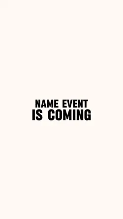 COMING SOON EVENT