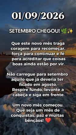 Setembro chegou