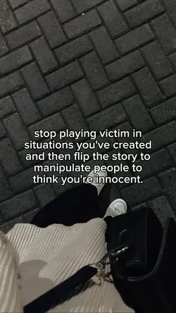 Stop playing victim