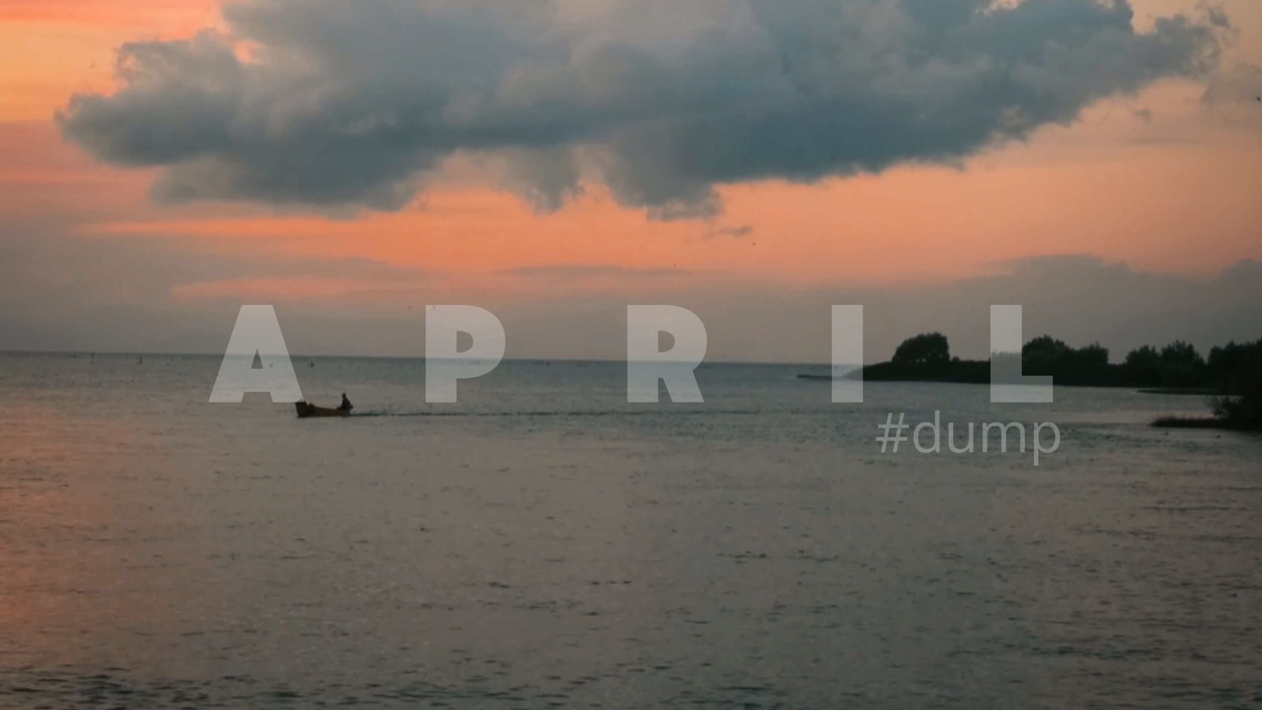 Paisagem de despejo de abril