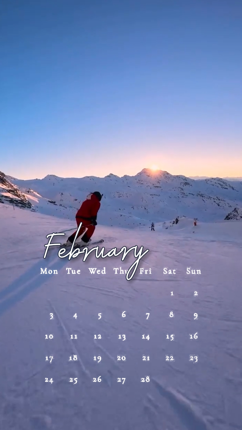 Calendario de febrero