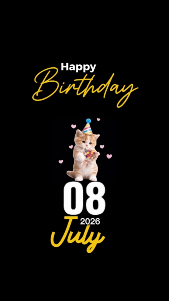 Birthday cat