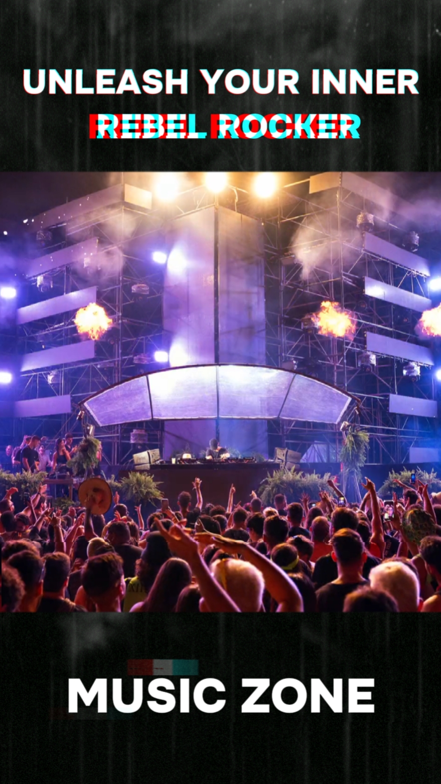 Summer Music Festivals Social Media Rock Style Business Templates