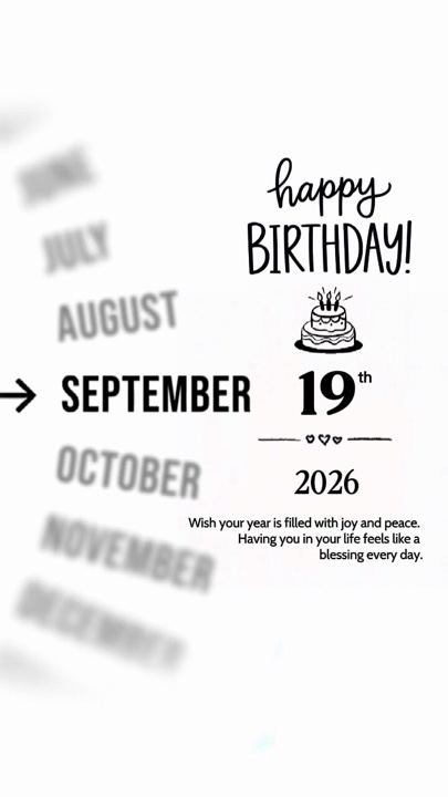 HAPPY BDAY 19 SEPT