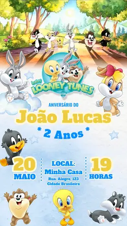 CONVITE BABY LOONEY💌