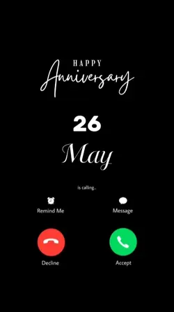 ANNIV 26 MAY CALLING