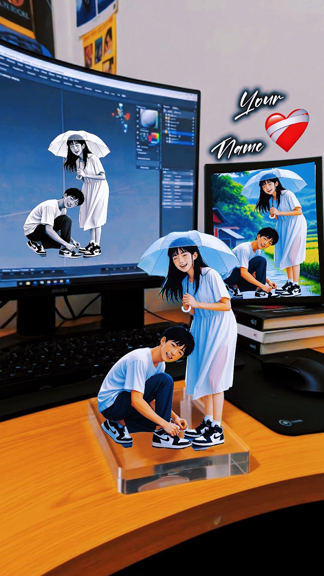Ai 3d foto viral ❤️‍🩹🤍