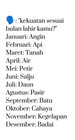 kekuatan sesuai bula