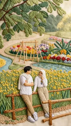 Embroidery couple 