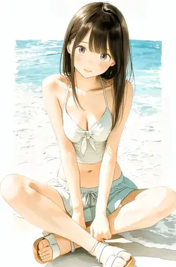 『真夏の砂浜』