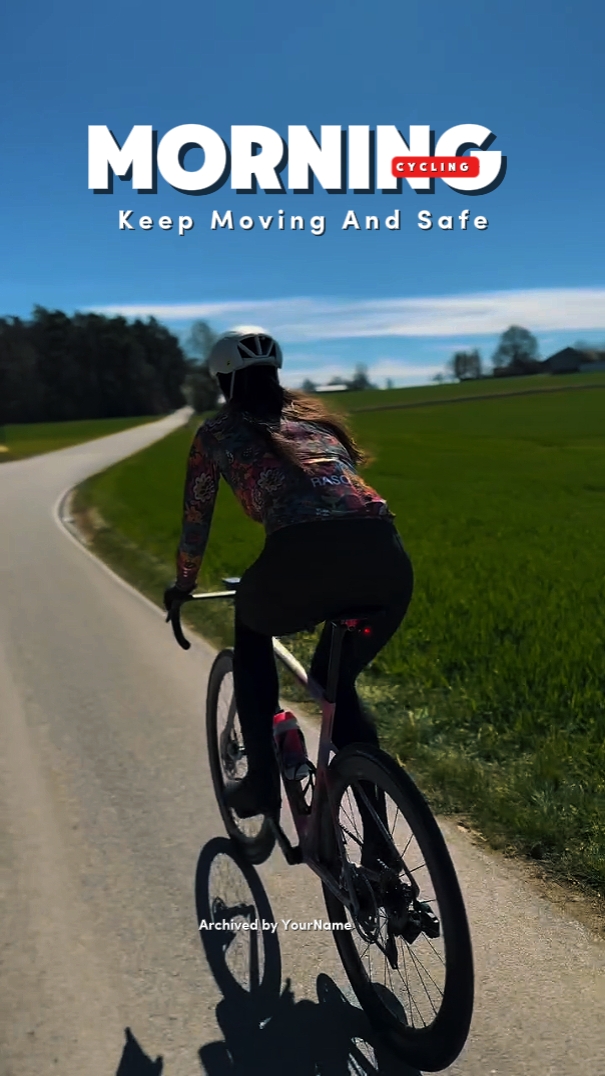 Morgens Radfahren 