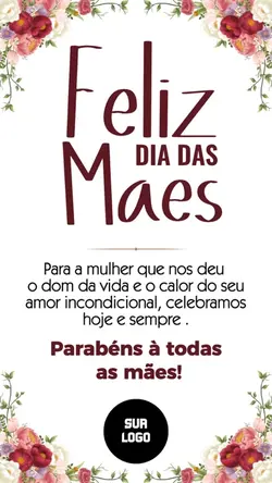 Feliz dia das mães 
