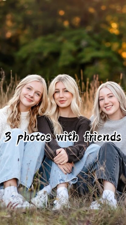 3 Fotos mit Freunden