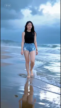 Beach walk AI trend 