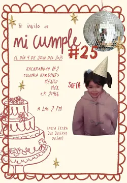 Invitación cumple 🎈🎂