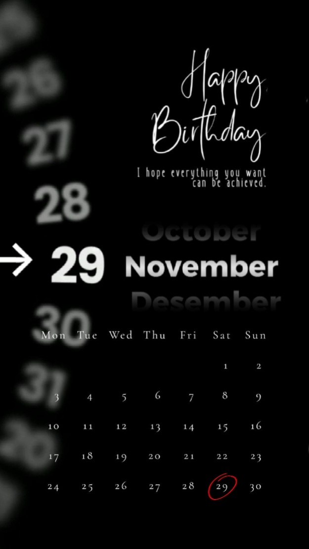11월 29일 HBD 