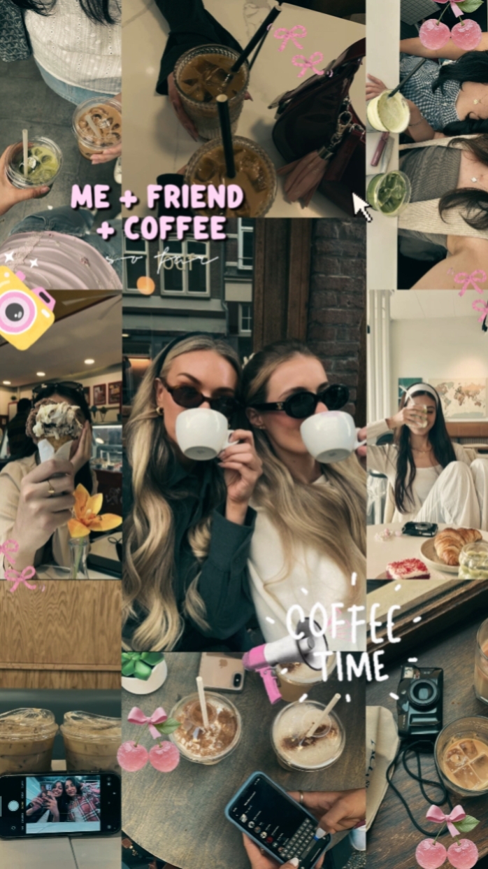 Eu + amigo + café 