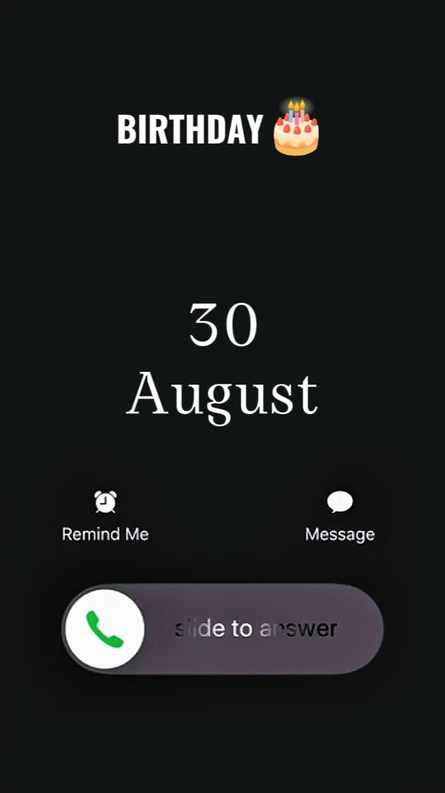 Aujourd'hui mon anniversaire