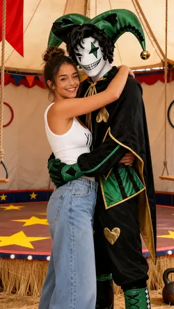 Foto com Harlequin 