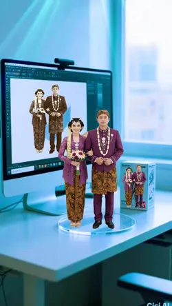 Miniatur 3d tren