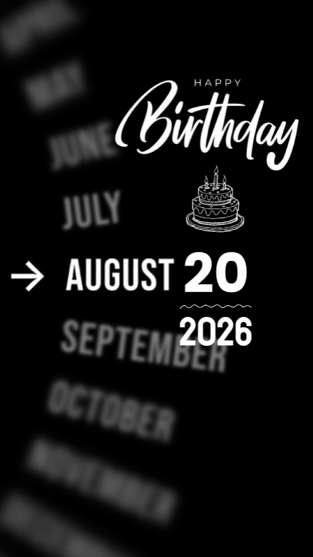 BDAY SON 20 AUGUST