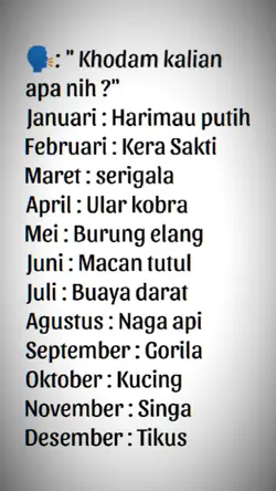 khodam kalian apa