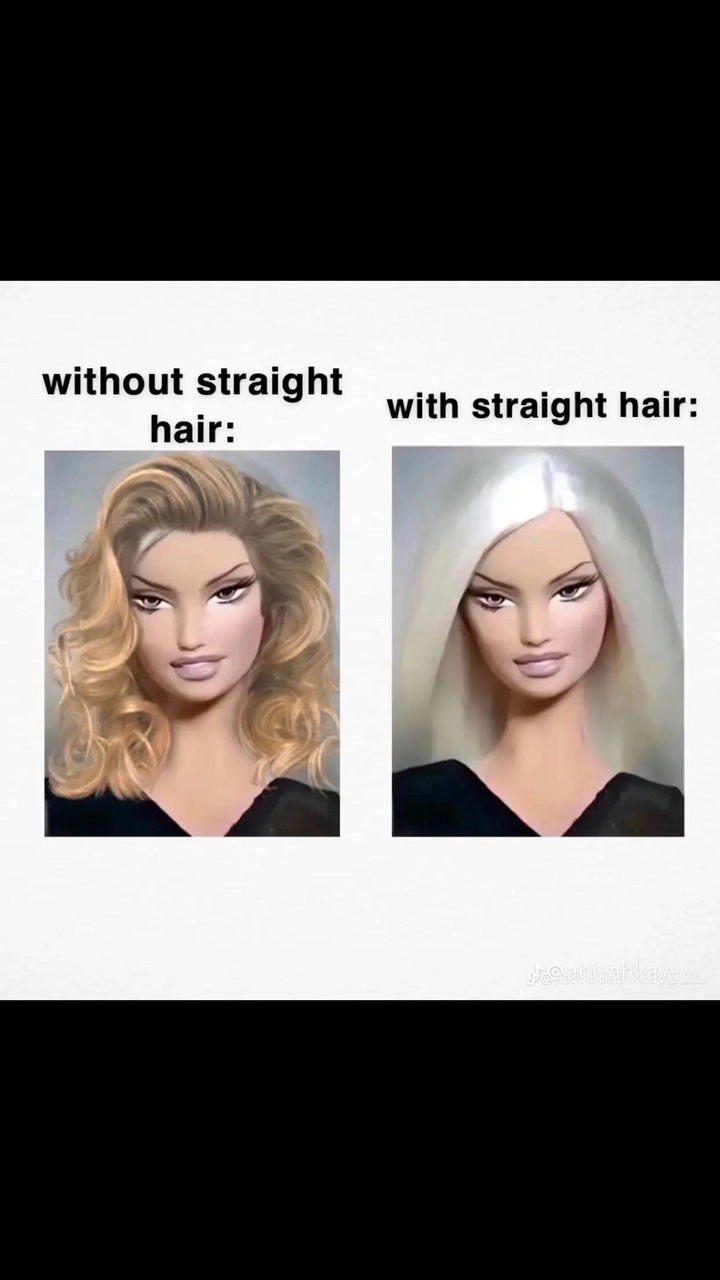 straight hair 