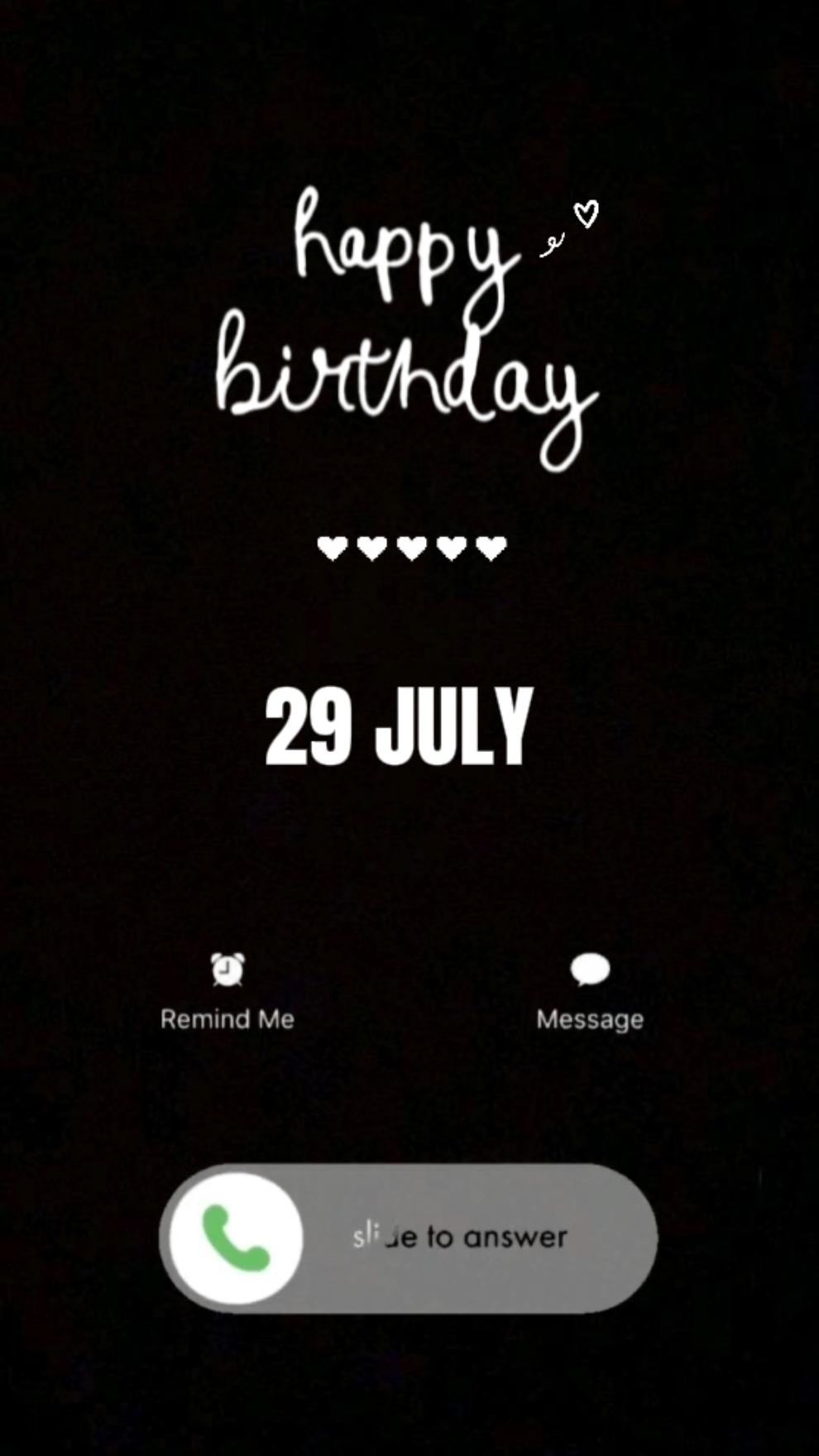 29 JULY BDAY CALL 