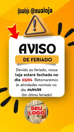 Aviso de feriado 