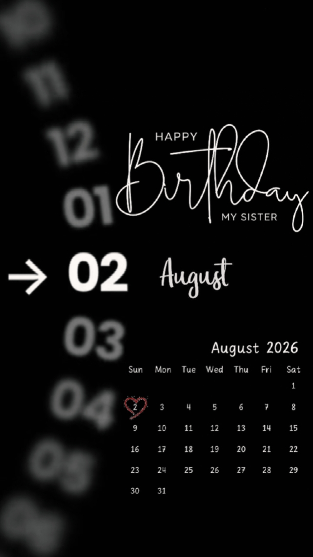 HBD SISTER 02 AUGUST