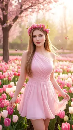 Spring tulips flower