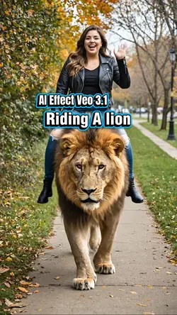 Riding a lion