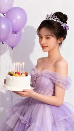 birthday purple dres