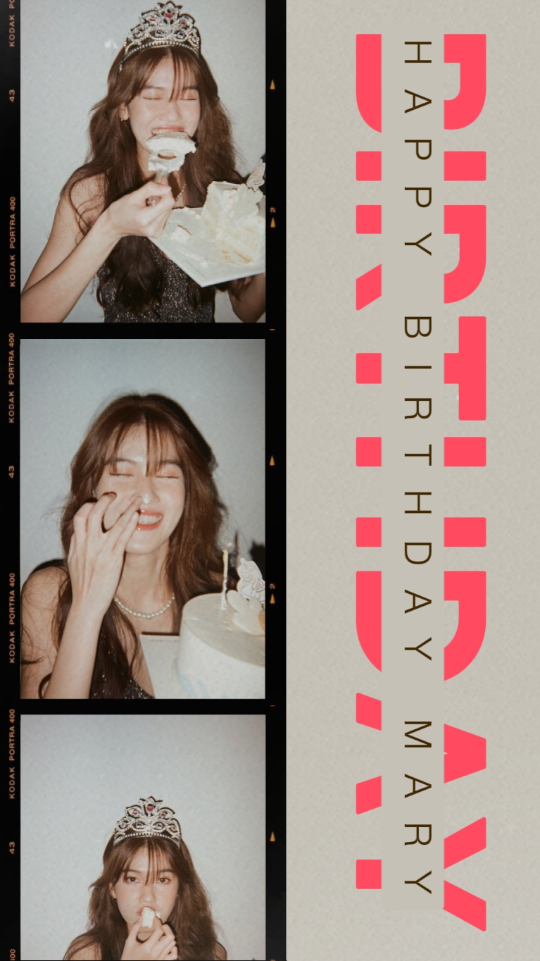 행복한 b-day 편집 가능