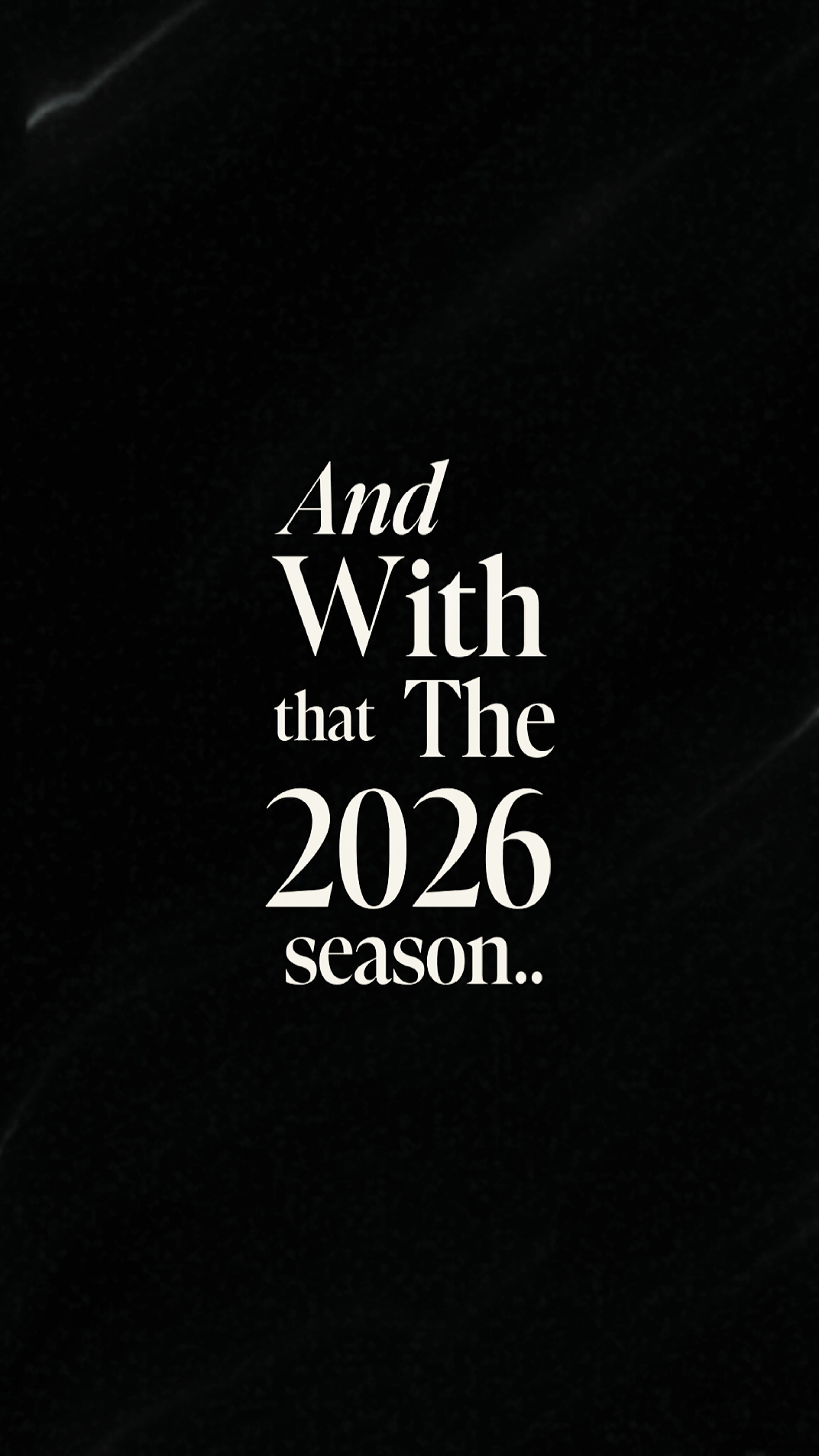 And with that 2026 