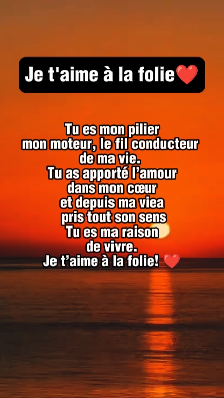 Je t'aime à la folie