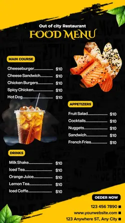 Flyer Food Menu
