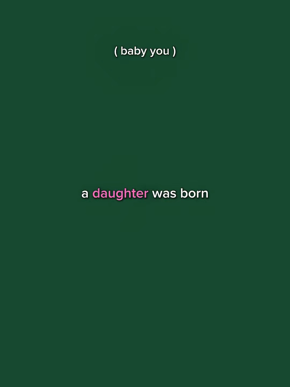a daughter was born