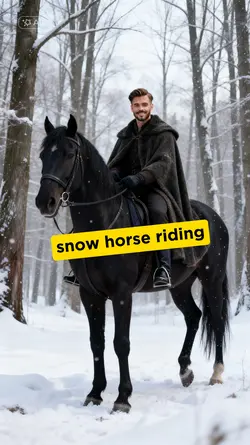 snow horse riding