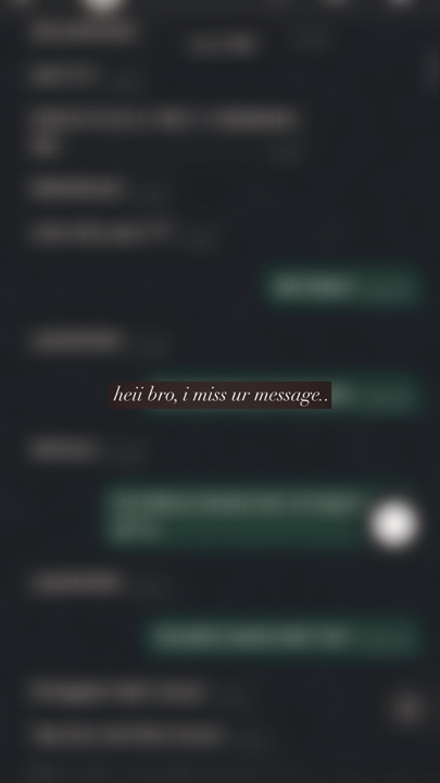 Ton message me manque