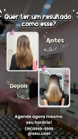 AntesXdepois cabelo