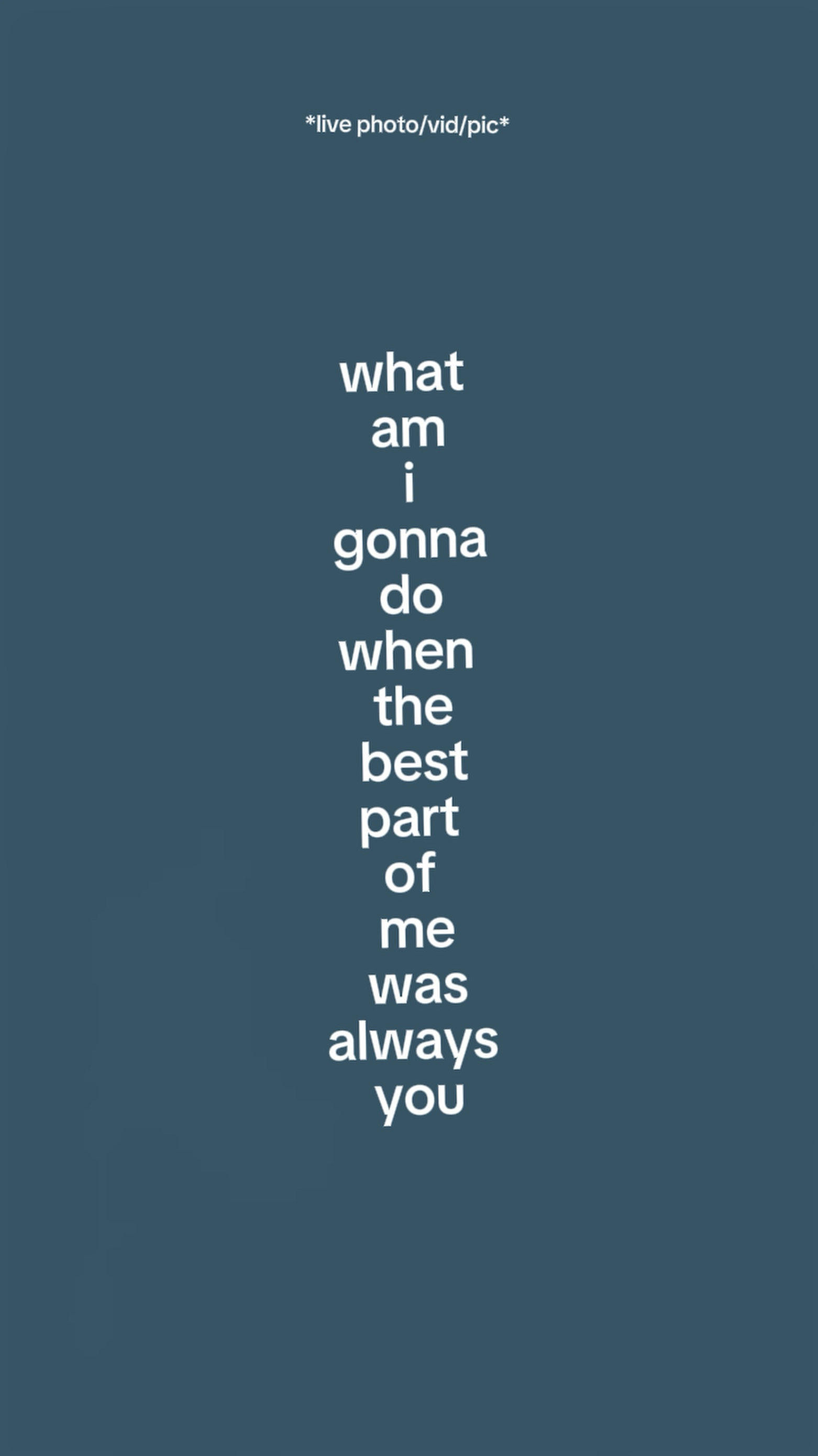 me was always you
